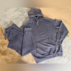 Gray Women's Track Pants & Hoodie Set